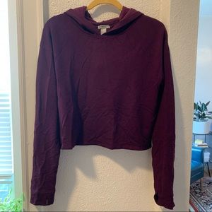 🛑 NOT FOR SALE: Forever 21 maroon cropped hoodie
